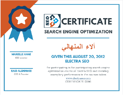 certificate electraseo